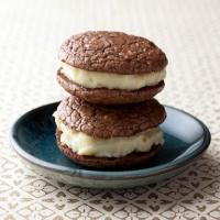 Dark Chocolate Whoopie Pies with Toasted Almond Cream image