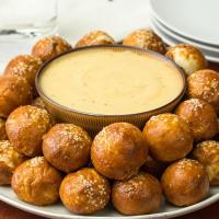 Pretzel Bites With Mustard Cheese Sauce Recipe by Tasty_image