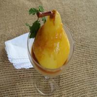 Mimosa Poached Pears with Champagne Sauce_image