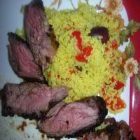 Moroccan Skirt Steak W/Roasted Pepper Couscous (ZWT-9)_image