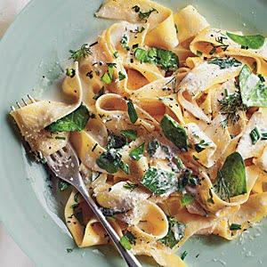 Pappardelle with Baby Spinach, Herbs, and Ricotta Recipe_image