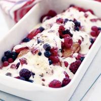 Grilled summer berry pudding image