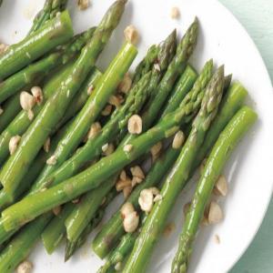 Steamed Asparagus with Brown Butter and Hazelnuts_image