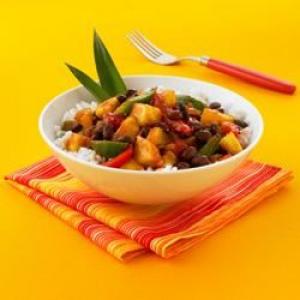Caribbean Black Beans, Peppers and Pineapple_image
