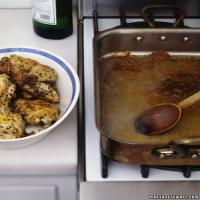Roasted Herbed Chicken With Vermouth Pan Sauce_image
