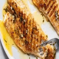 Grilled Sea Bass With Garlic Butter_image