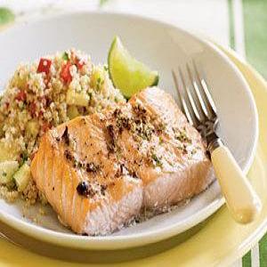 Broiled Salmon with Peppercorn-Lime Rub_image
