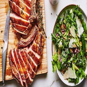 Pork Chops with Celery and Almond Salad_image