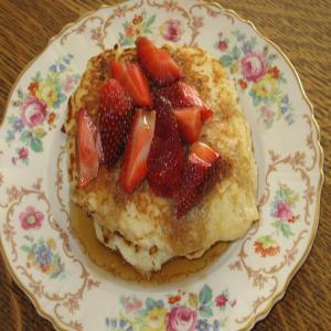 Sunshine Ricotta Pancakes with Strawberries image
