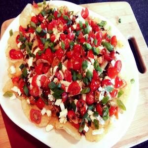 Pub Chips With Feta & Sweet Balsamic Drizzle_image