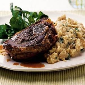 Peppered lamb & minty butter bean mash_image