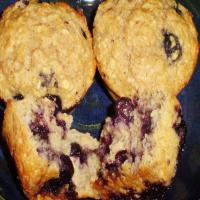 Healthy Low-Fat Blueberry (Or Chocolate) Oatmeal Muffins image