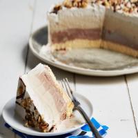 Coffee-Chocolate Ice Cream Cake with Nuts and Espresso Whipped Cream Frosting image