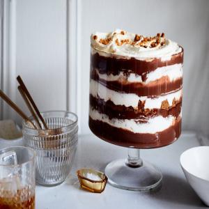 Salted Chocolate Pudding With Whipped Sour Cream Recipe_image