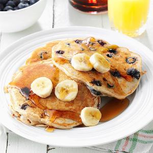 Banana Blueberry Pancakes_image
