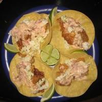 Fried Fish Tacos with Chipotle-Lime Salsa image
