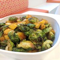 Sheet Pan Vegan Roasted Brussels Sprouts and Butternut Squash image