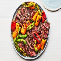Grilled Steak and Mixed Peppers_image