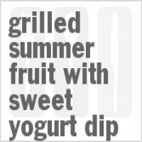 Grilled Summer Fruit With Sweet Yogurt Dip_image