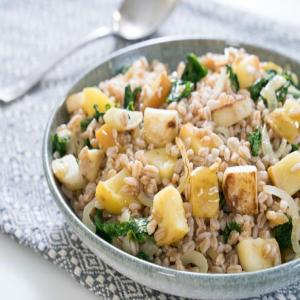 Farro with Caramelized Veggies and Apples image