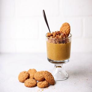 Paleo Pumpkin Coconut Panna Cotta with Cinnamon Cookie Crumble and Caramel Drizzle_image
