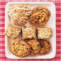 Iced Oatmeal Cookies With Golden Raisins And Applesauce_image
