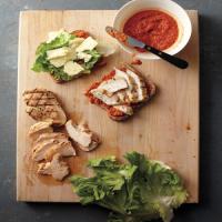 Smoky Bell-Pepper Pesto on Grilled Chicken Sandwiches image