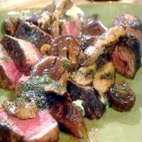 Grilled Giant Porterhouse (or T-bone) with Grilled Exotic Mushrooms_image