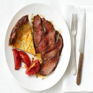 London Broil With Cheesy Yorkshire Pudding_image
