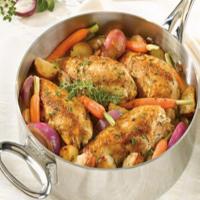 Pan-Sauteed Chicken with Vegetables and Herbs image