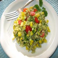 Roasted Corn & Orzo Salad With Cilantro Pesto_image