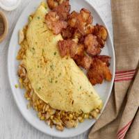 Baltimore Crab Boil Omelet with Crispy Smashed Potatoes image