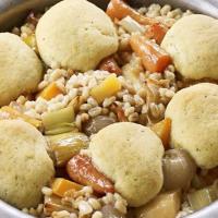 Vegetable stew with herby dumplings image