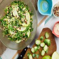 Shaved Brussels Sprout and Kale Slaw with Pecorino and Toasted Hazelnuts image