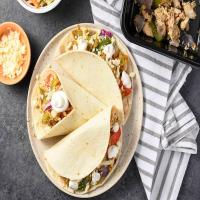 Chicken Tacos with Salsa Verde Slaw and Queso Fresco no prep, quick cook_image