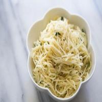Angel Hair Pasta with Garlic Herbs and Parmesan image