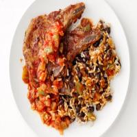Pork Chops With Rice and Beans image