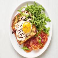 Parmesan French Toast with Pancetta and Eggs image