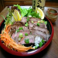 Ginger Beef Tataki With Lemon-Soy Dipping Sauce_image
