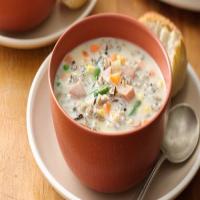 Slow-Cooker Ham and Wild Rice Soup_image