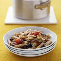 Easy Whole Wheat Pasta with Roasted Eggplant and Tomatoes image