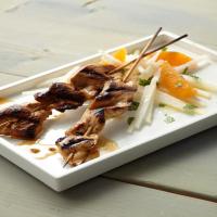 Chipotle Chicken or Shrimp Skewers with Jicama-Orange Salad_image