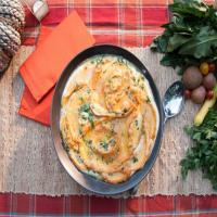 Mashed White and Sweet Potatoes with Parsley Butter_image