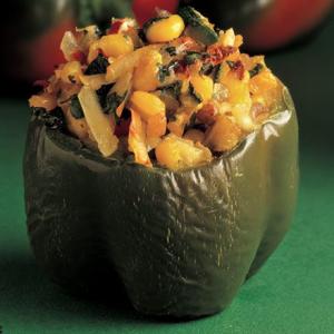 Peppers filled with corn, chilli & cheese image