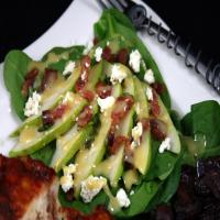 Spinach Pear Salad W/Bacon and Honey Dijon Dressing image