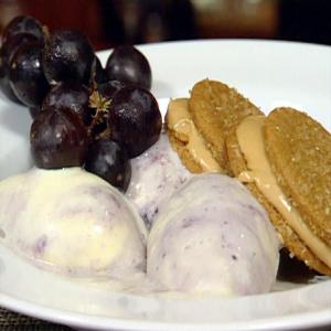 Peanut Butter Cookies with Grape Jelly Ice Cream image