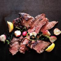 Grilled Steak and Radishes with Black Pepper Butter_image