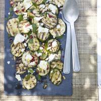 Griddled courgettes with pine nuts & feta image