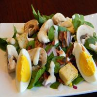 Spinach, Bacon, and Mushroom Salad_image