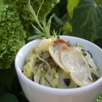 Potato, Zucchini and Onion Slices With Fresh Herbs image